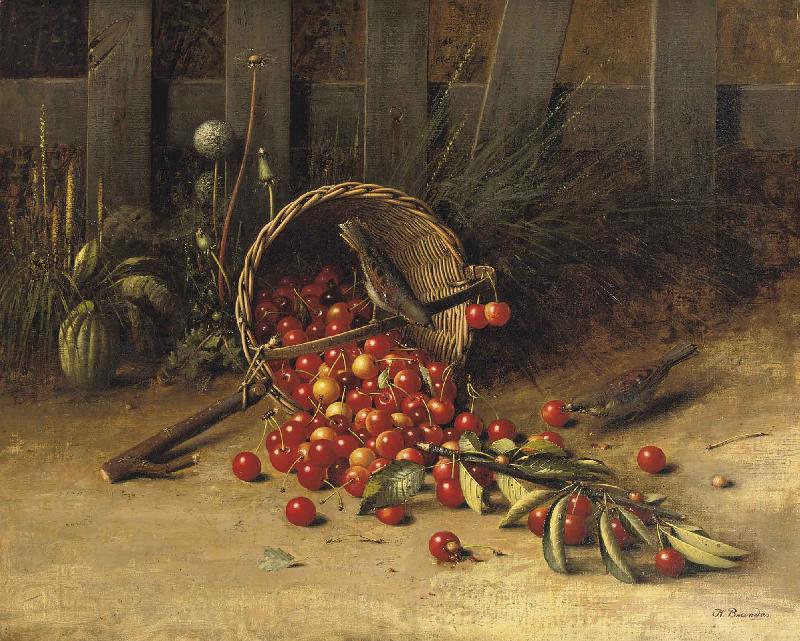 George Hitchcock The cherry thieves Norge oil painting art